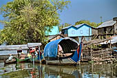 From Siem Reap to Battambang - boat trip along the river Stung Sangker, houseboat